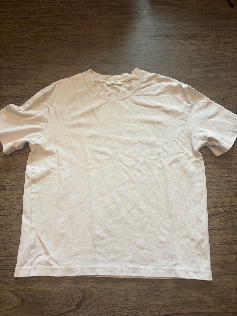 Zara Men's Crew Neck Short Sleeve T-Shirt - White